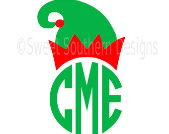 Elf Hat with Initial
