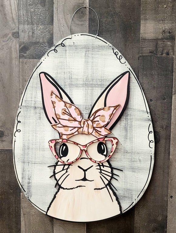 Layered Glasses Bunny Egg