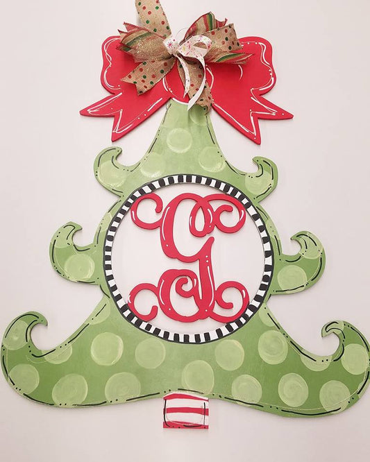 Christmas Tree w/ Initial