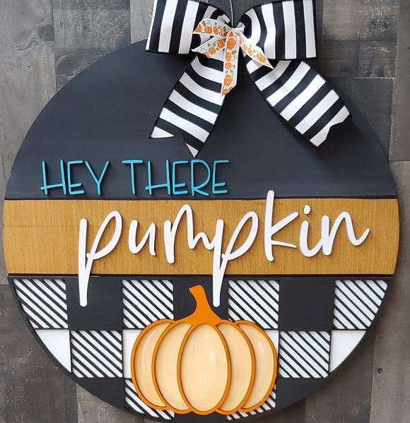 Split Pattern- Plaid Pumpkin