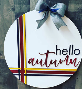 Tartan Plaid Hello Autumn