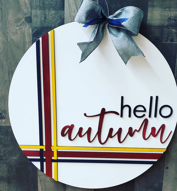 Tartan Plaid Hello Autumn