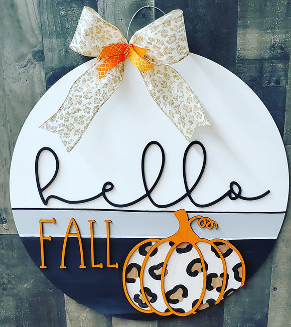 Hello Fall Pattern Pumpkin