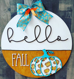 Hello Fall Pattern Pumpkin