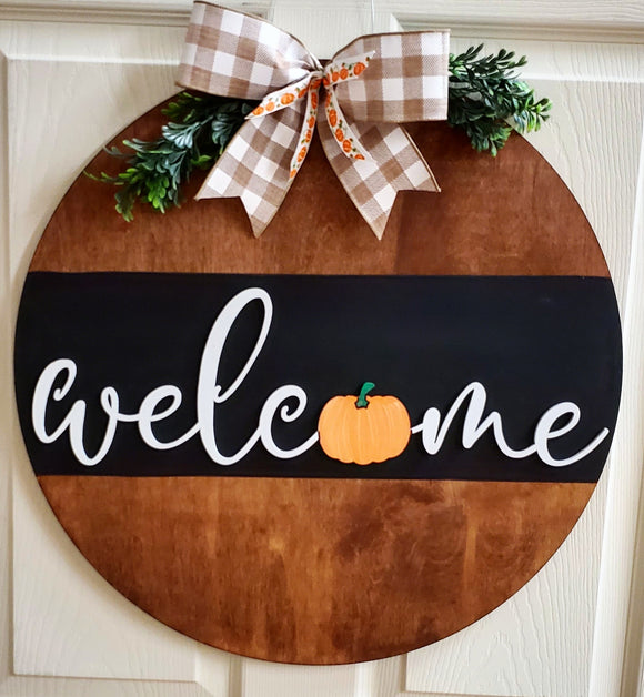Split Stain Fall Welcome